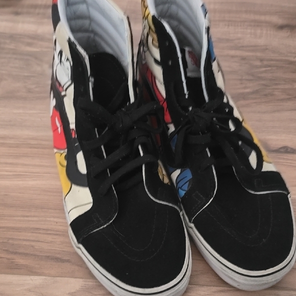 Kids High-Top Cartoon Sneakers - Black and Blue - Picture 5 of 8